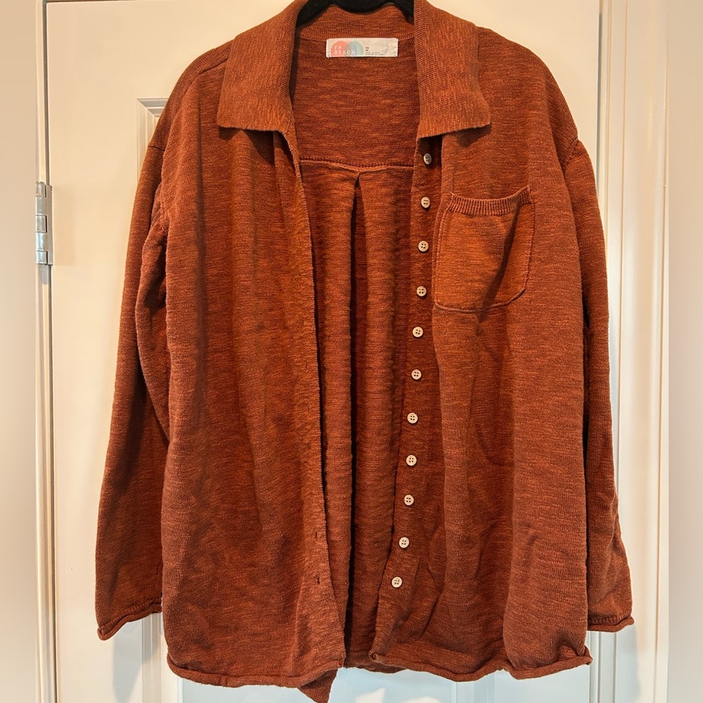 Free People beach button up